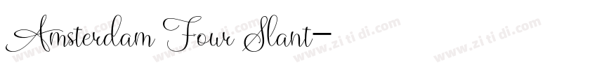 Amsterdam Four Slant字体转换
